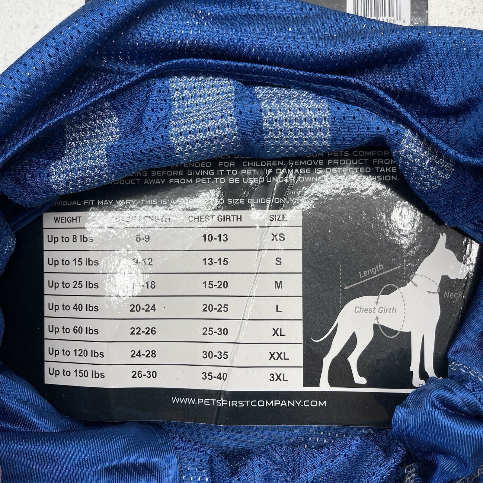 NFL Indianapolis Colts Blue Mesh Short Sleeve Pet Dog Jersey Size XXL Defects