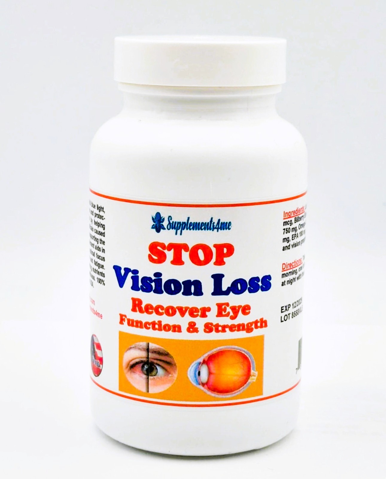 STOP VISION LOSS FOR EVERYBODY – 100% NATURAL HERBAL – Made in USA