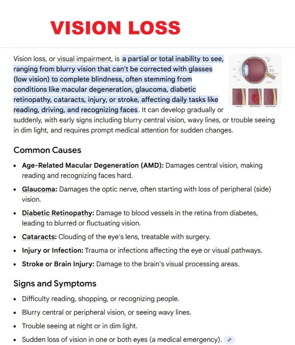 STOP VISION LOSS FOR EVERYBODY – 100% NATURAL HERBAL – Made in USA