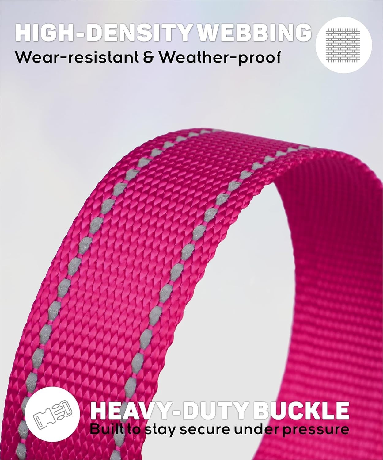 High-Visibility Reflective Dog Collar for Medium Breeds – Soft Nylon & Stylish