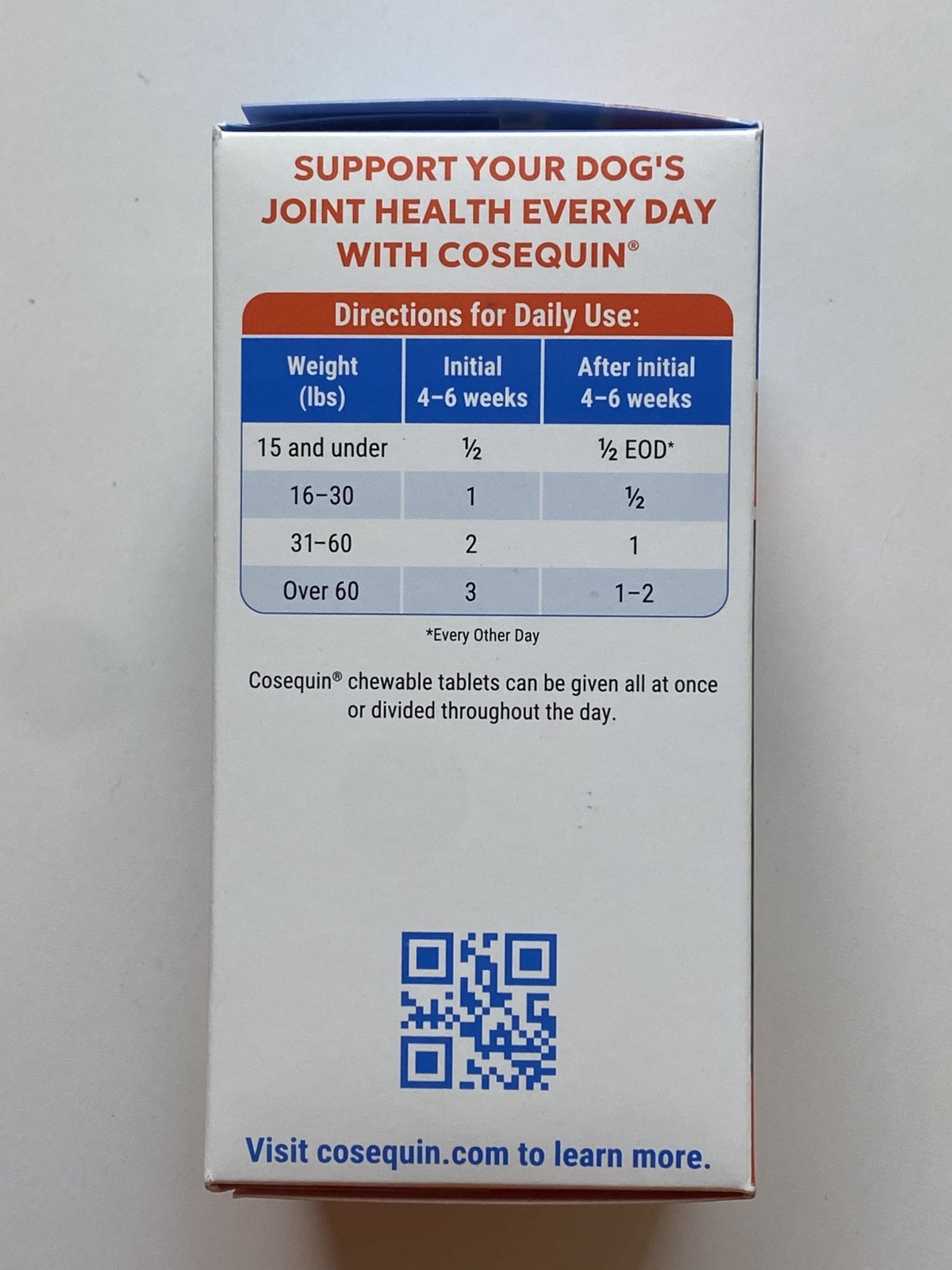 Cosequin Joint Health Supplement with MSM 60 Chewable Tablets EXP 05/2029