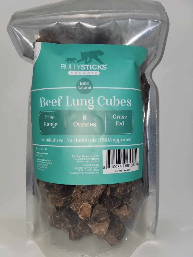Bullysticks Organic Beef Lung Dog Treats, Natural Dog Treats for Training and…