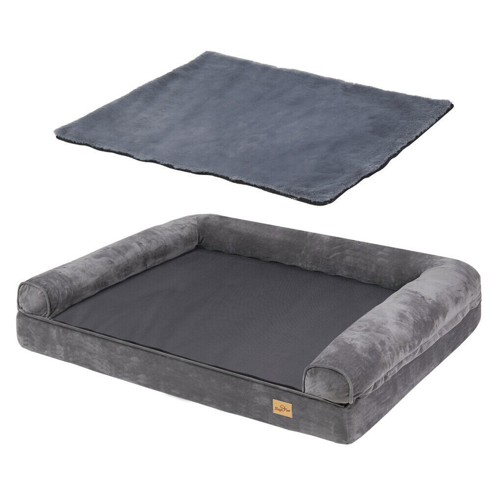 Jumbo XXXL Calming Dog Bed Orthopaedic Sofa Waterproof Washable Cover Plush Mat