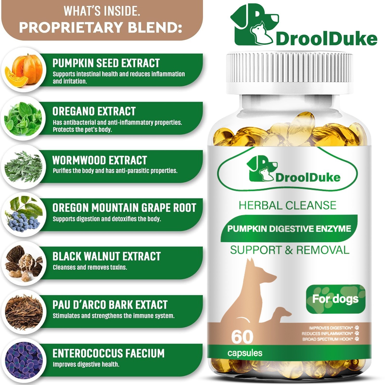 Probiotic for Dogs – Supports Gut Health, Digestion, Gas, Constipation