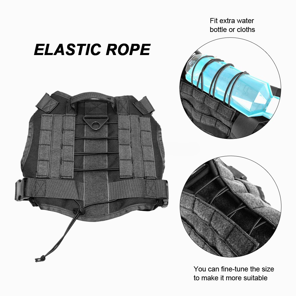Dog Vest Tactical Working Dog Military Harness with Handle No-pull Large