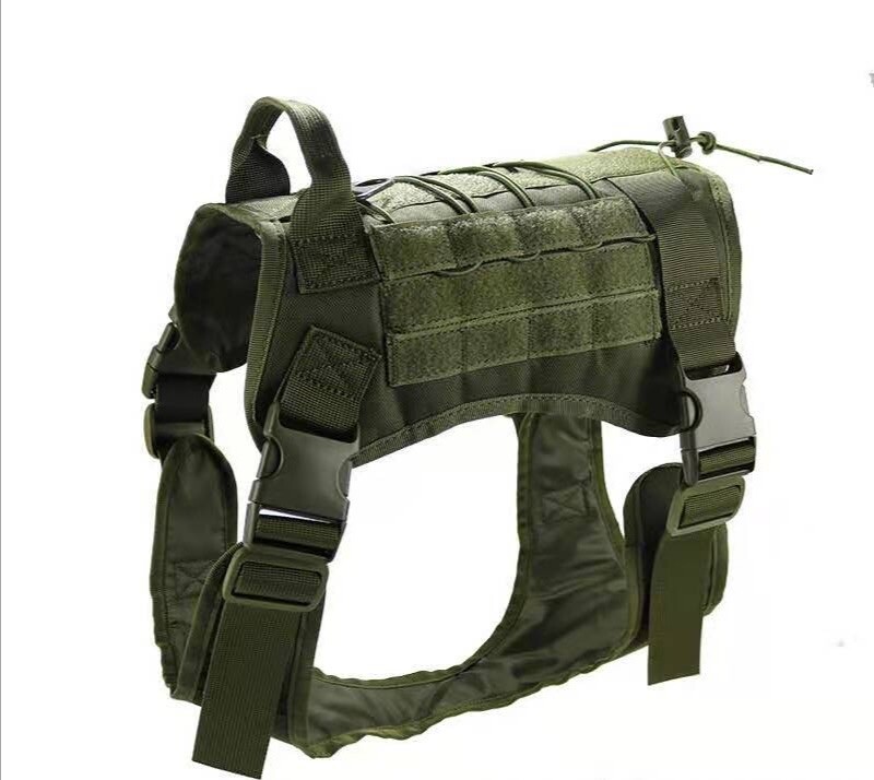 Tactical Dog HARNESS w LEASH, Military, Adjustable, No Pull Vest Handle, M L XL