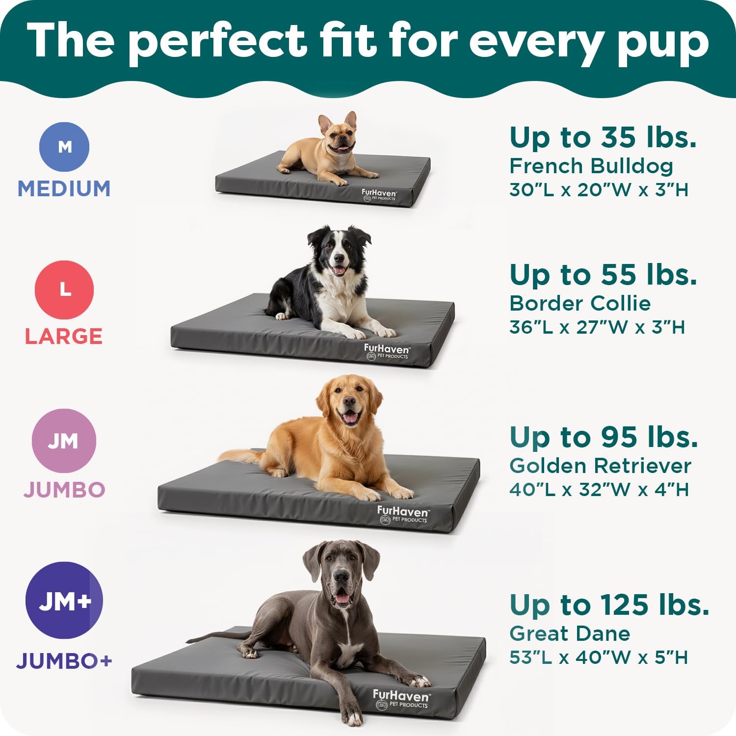 Furhaven Replacement Dog Bed Cover Jumbo (X-Large) (Pack of 1), Deep Lagoon