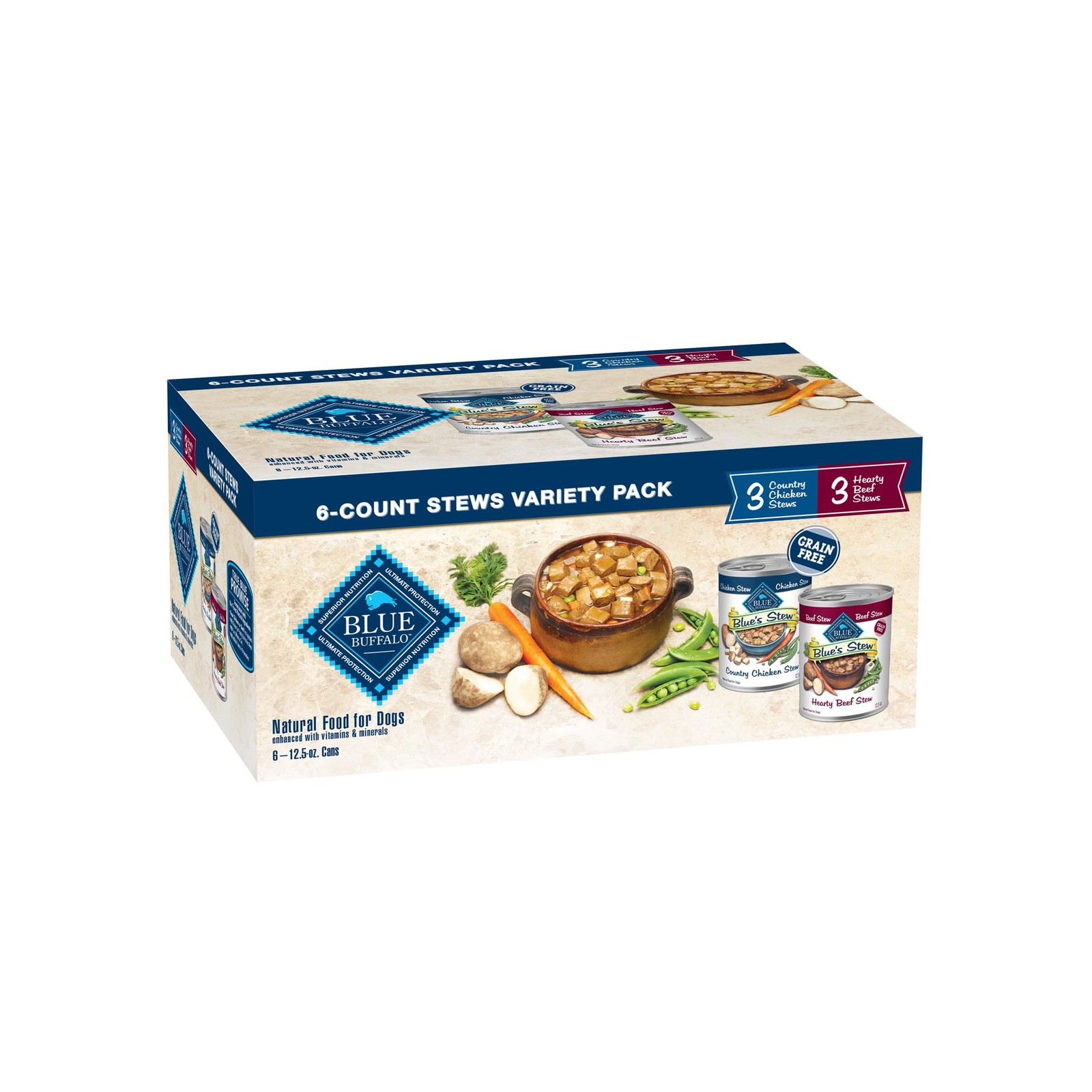 Blue Buffalo Blue’s Stew Natural Wet Dog Food, Made with Natural 6 Count