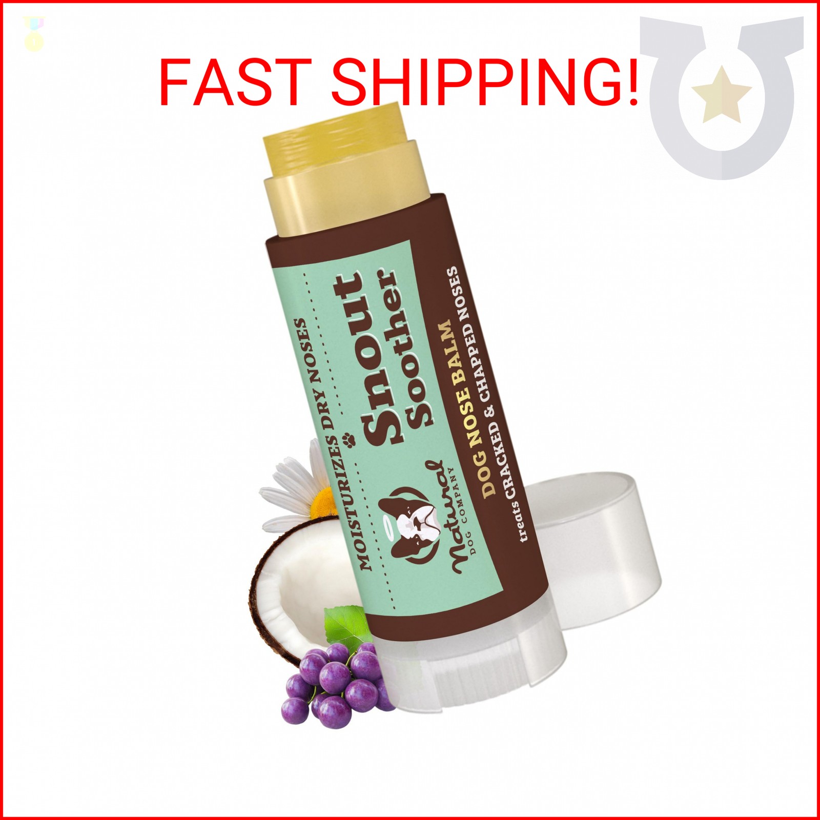 Natural Dog Company Snout Soother Balm – Dog Nose Balm for Dry Cracked Snouts, M