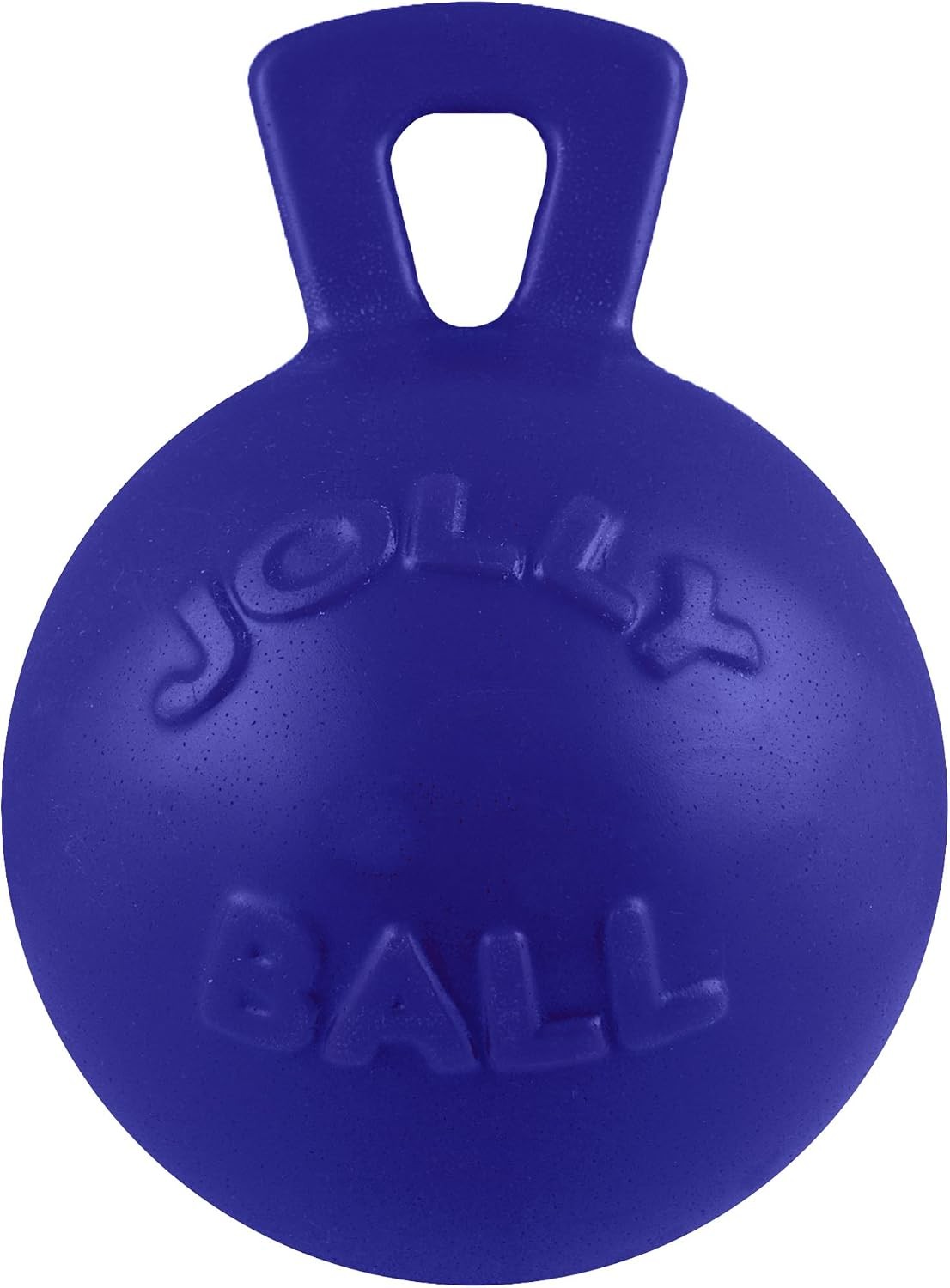 Jolly Pets Tug-n-Toss Heavy Duty Dog Toy Ball with Handle, 8 Inches/Large