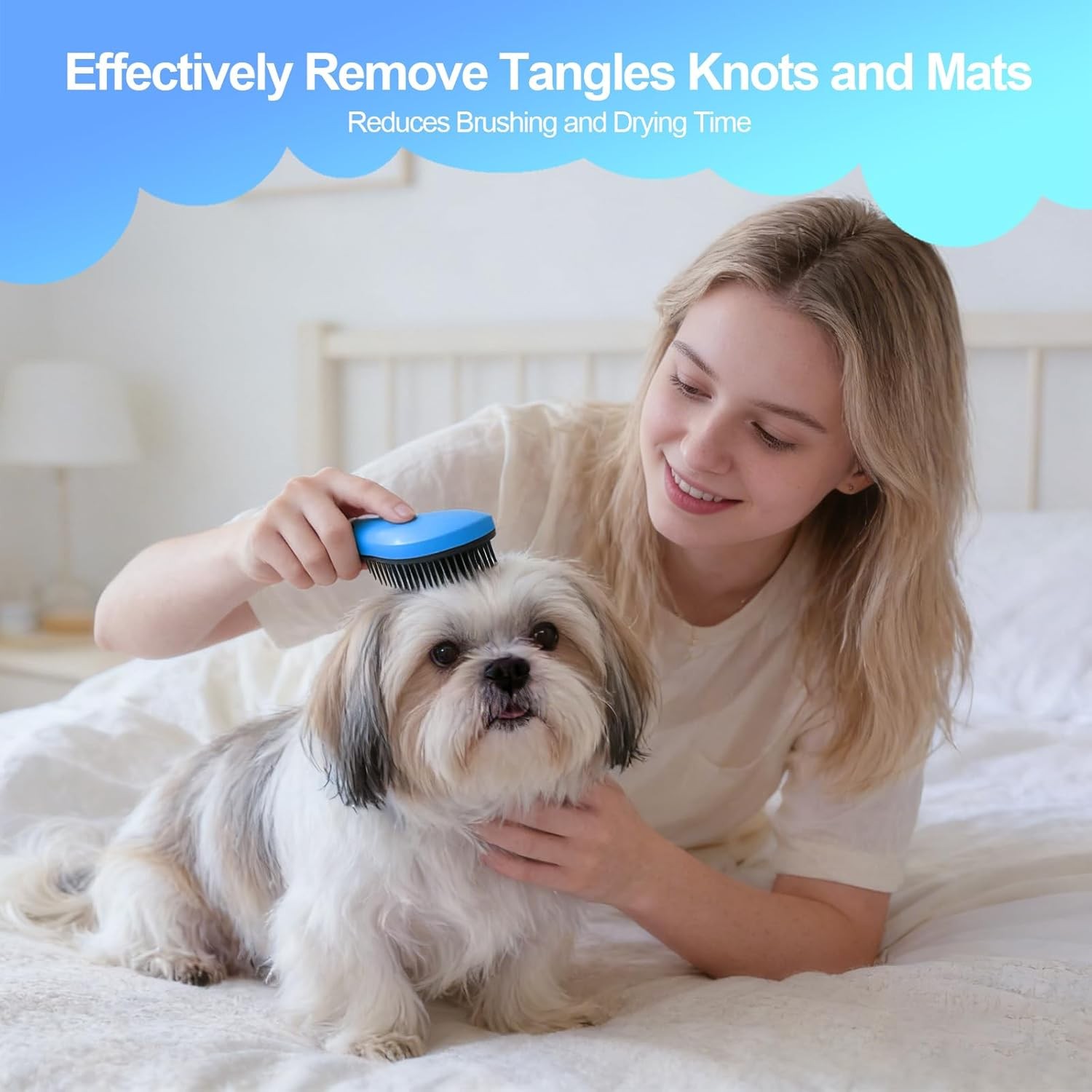Small Dog Brush- Grooming Tool for Teddy, Yorkies, Maltese, Shih Tzu, Chihuahua