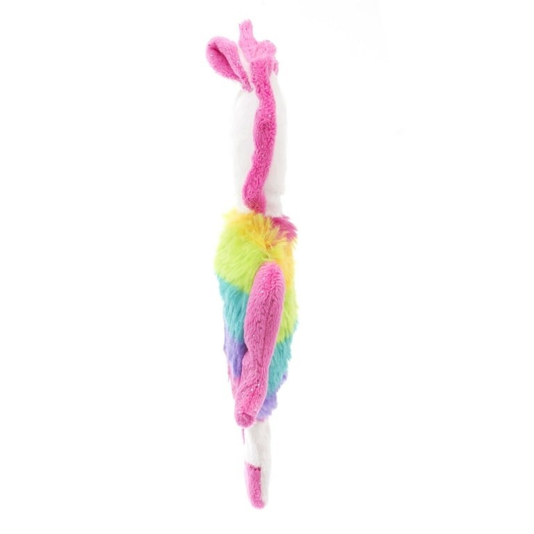 Vibrant Life, Rainbow Unicorn Soft & Cozy ,Flat ,Dog Squeaker & Crinkle ,Toy