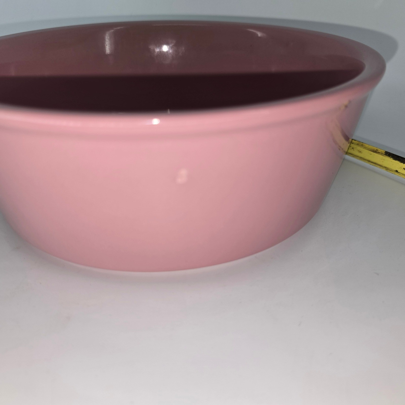Vibrant Life Pink Ceramic Dog Bowl Good Dog Feed Me 8 Inch Stoneware Pet Dish