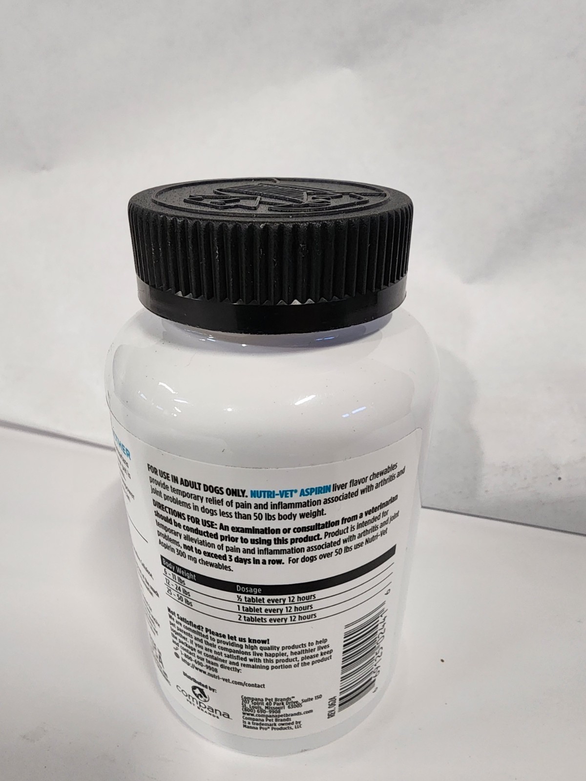 Nutri-Vet Dog Aspirin 120mg 100 Chewable Tablets Exp 09/26 Pain Relief