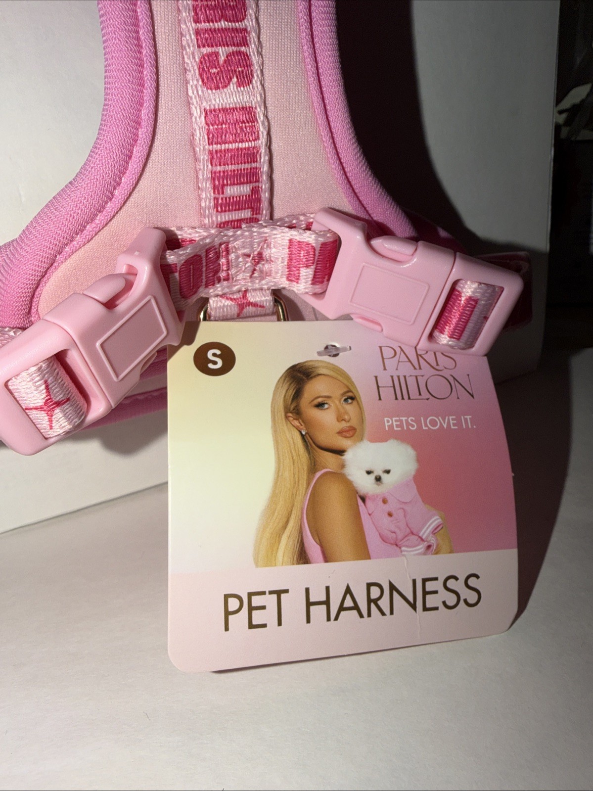 PARIS HILTON 🐶Sz: Small Dog Harness Pink 15-19” Pomeranian,Shih Tzu,BichonFrise