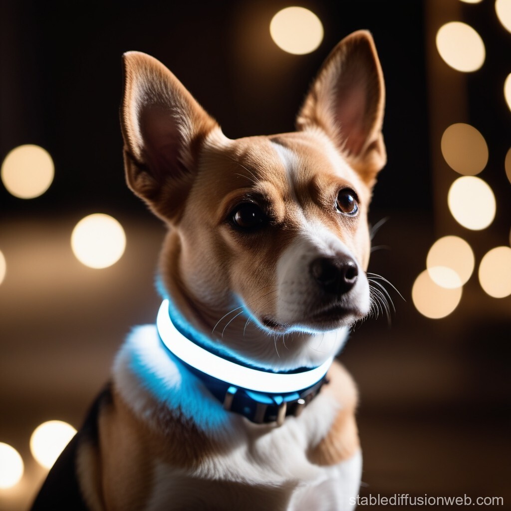 PET LED LIGHT-UP Glow-in-the-dark USB RECHARGEABLE COLLAR Dog Night Safety