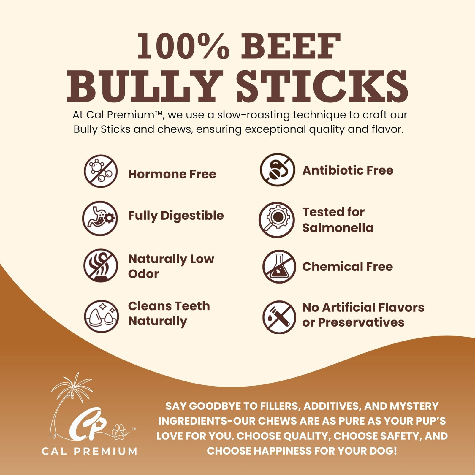 Cal Premium Natural Bully Sticks for Dogs, 9-11 inches, 1 Ounce (Pack of 4)