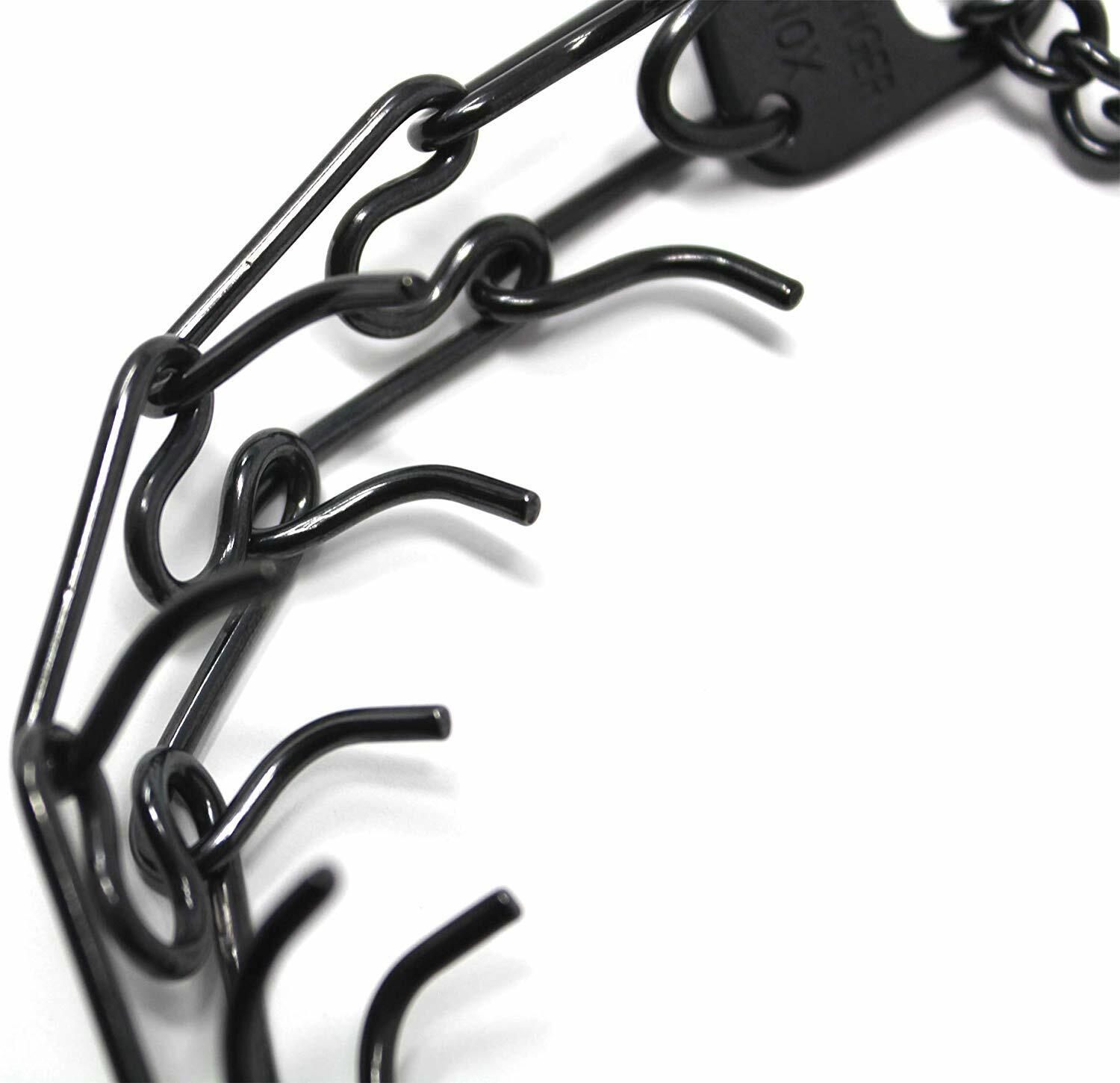 Herm Sprenger Black Stainless Steel Prong Dog Training Collar Ultra-Plus