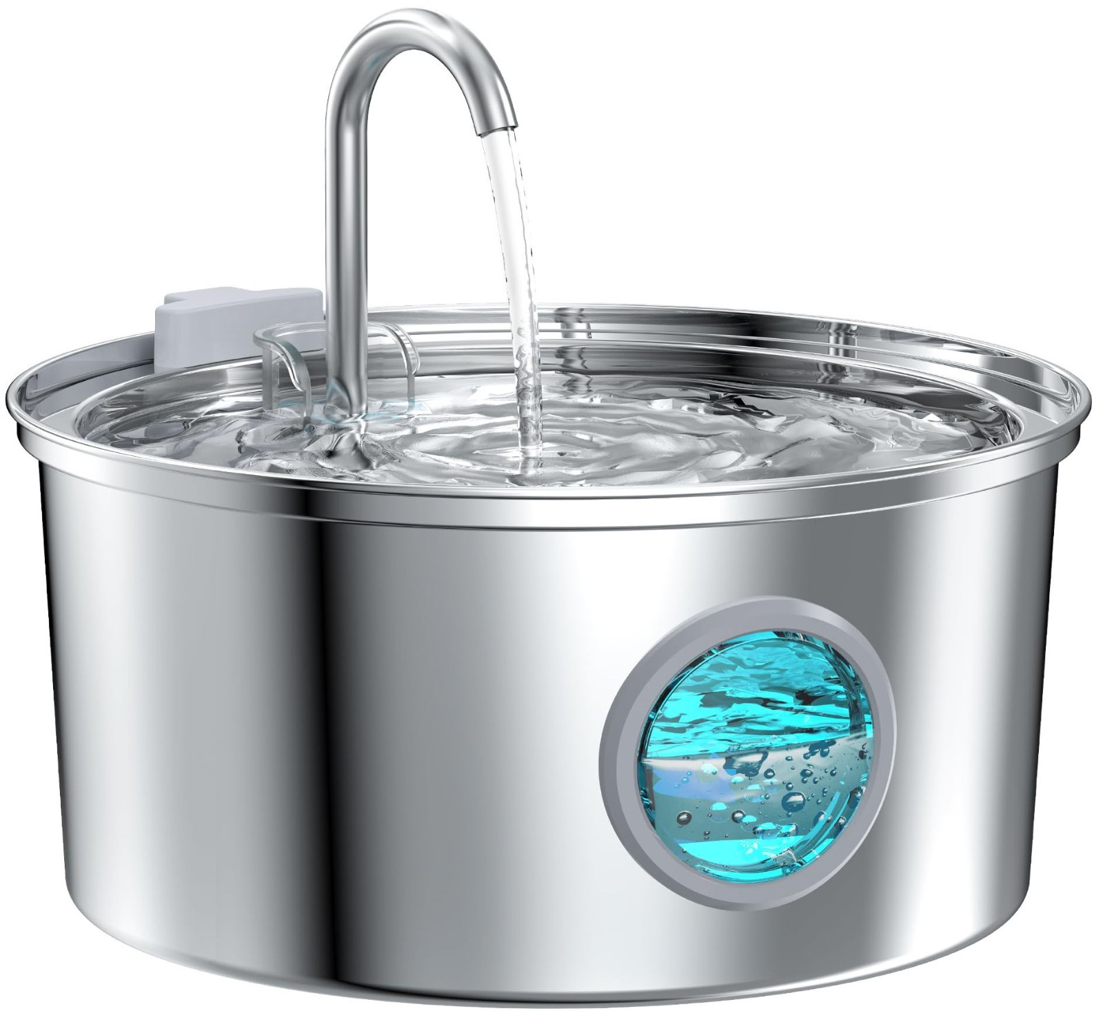 Stainless Steel Cat Water Fountain 3.2L Automatic Dispenser for Pets