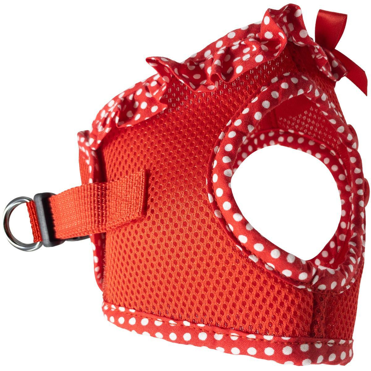American River Red & White Polka Dots Choke-Free Dog Harness Sizes XXS to 3XL