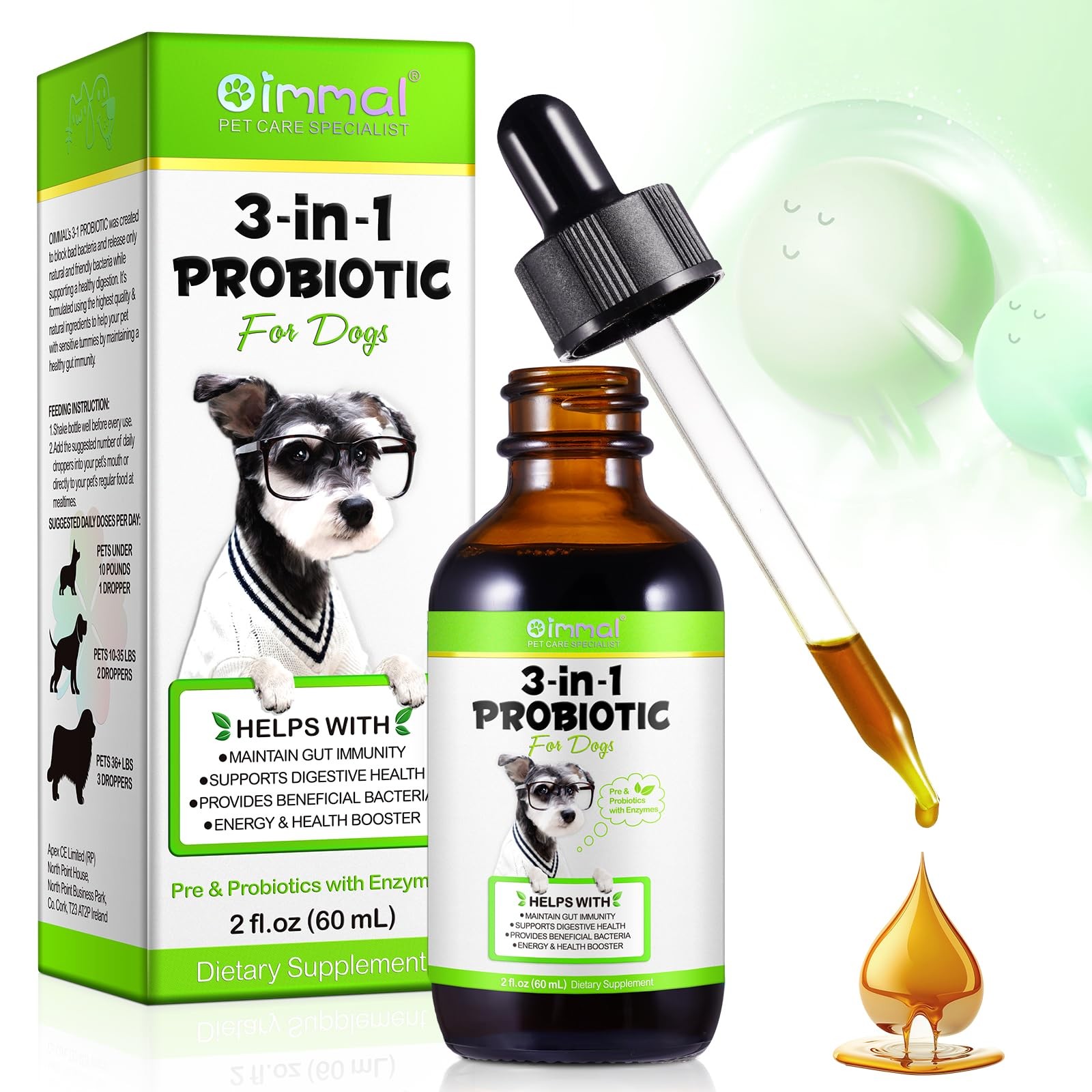 Probiotics for Dogs, 3 in 1 Dog Probiotic and Digestive Enzymes for Pet, Supp…