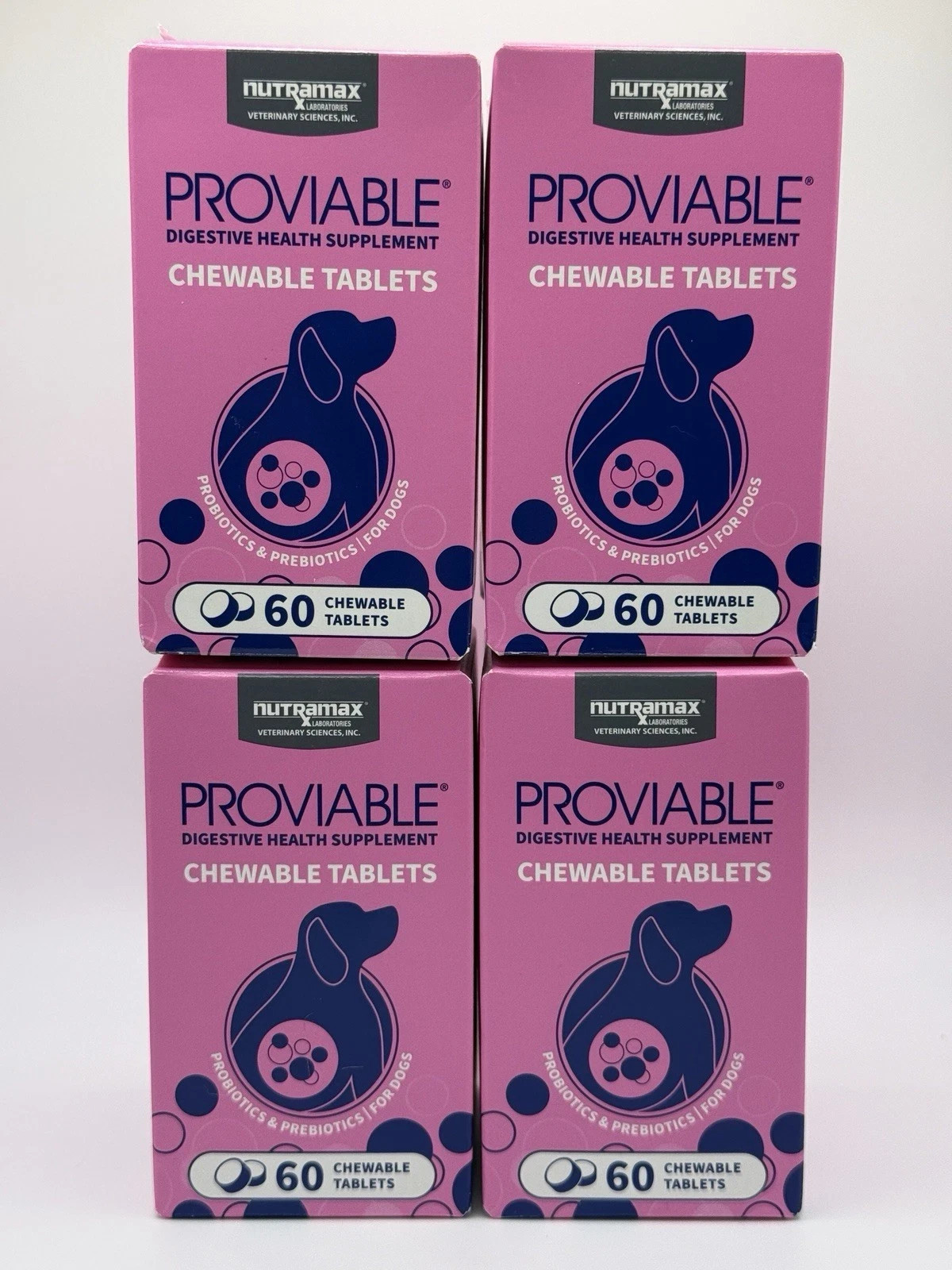4X Proviable-DC Chewable Tablets Dogs 60 Tablets per box 240 Total Exp. 05/2027+