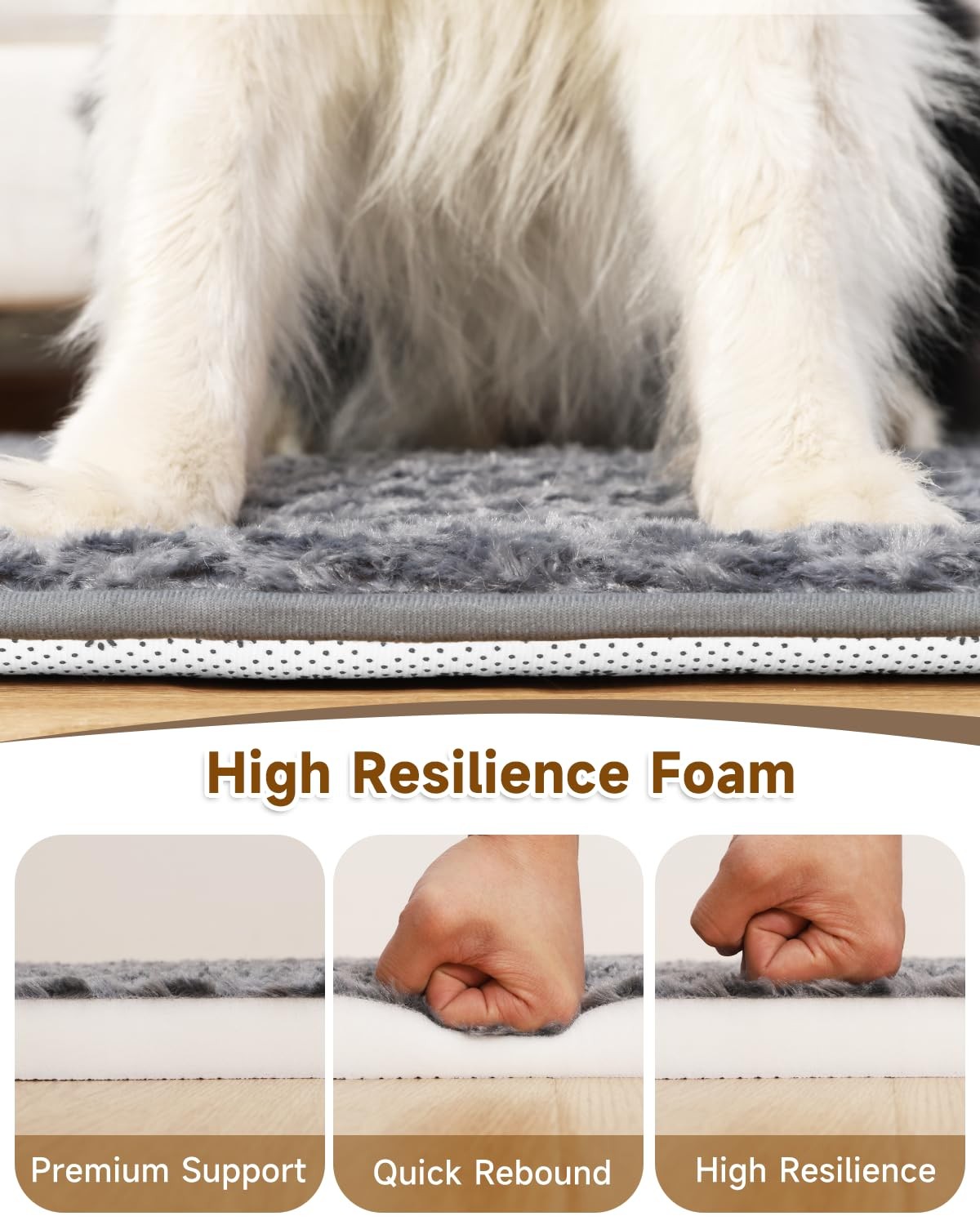 Dog Bed for Crate Pad High Resilience Foam Crate Pad Mat for Medium Large Dog…