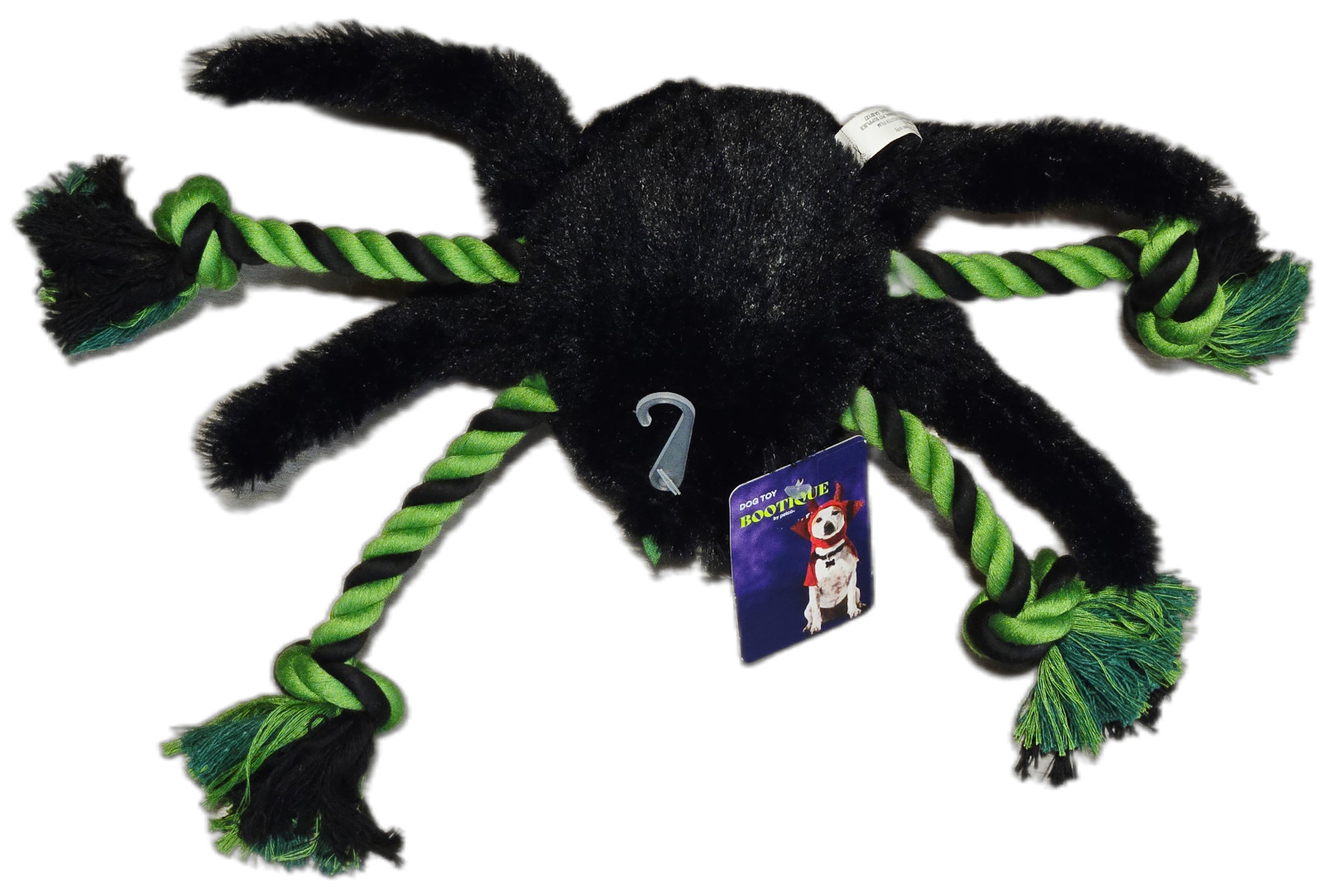 Dog Toys Bootique Witches Hat Pet Bed Spider Rope Plush goDog Furballz Spider