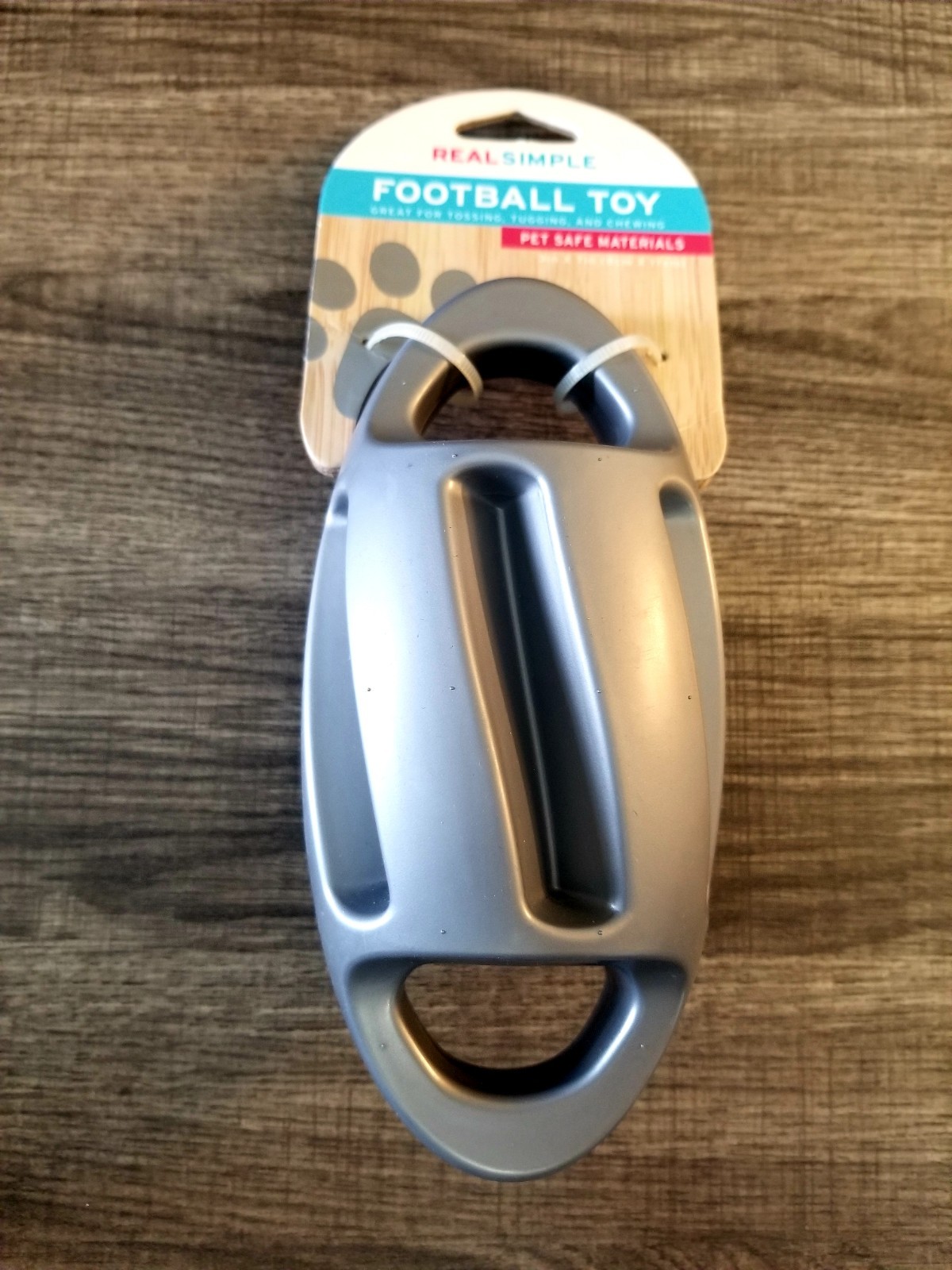 Real Simple Football Dog Toy Pet-Safe Chew Toy for Tossing, Tugging & Fetch