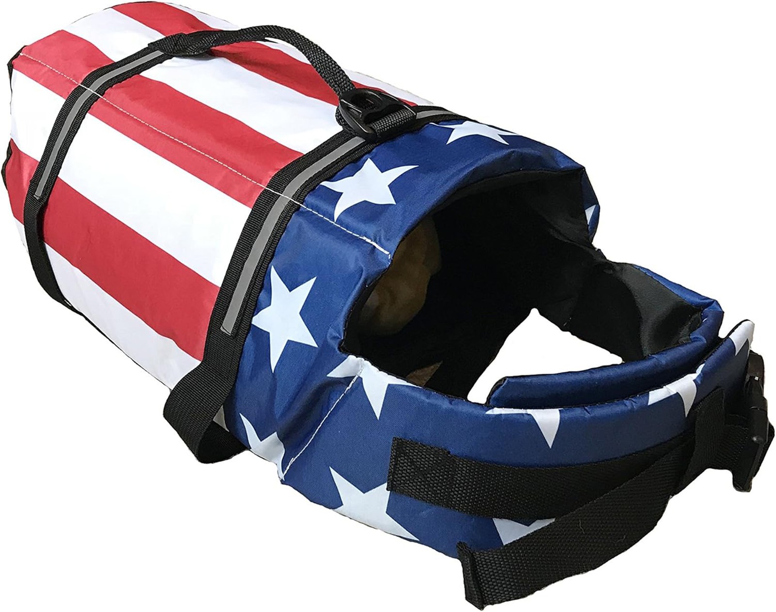 Dog Life Jacket Flotation Vest Medium Patriotic American Flag 20-28lbs Beagle