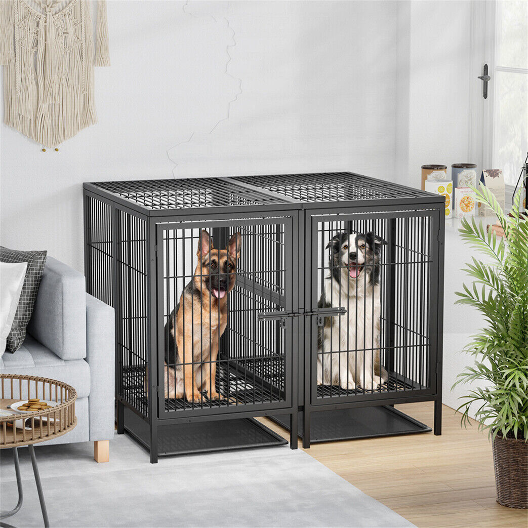 XXXL Super Premium Dog Cage Strong Metal Crate Pet Kennel Partition for 2 Dogs