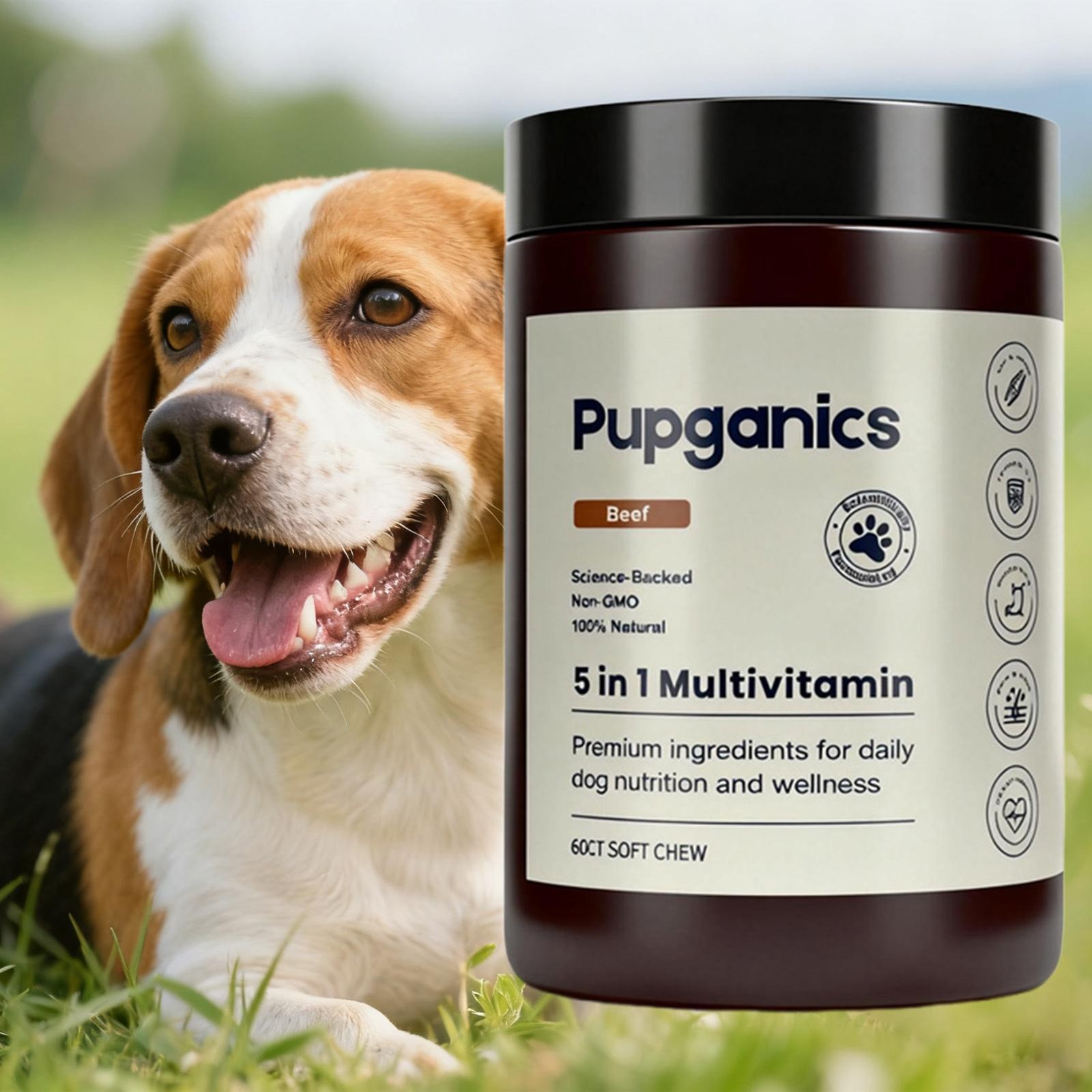 Pupganics 5in1 Multivitamin Soft Chews For Dog Dog Vitamins And Supplements *1-3