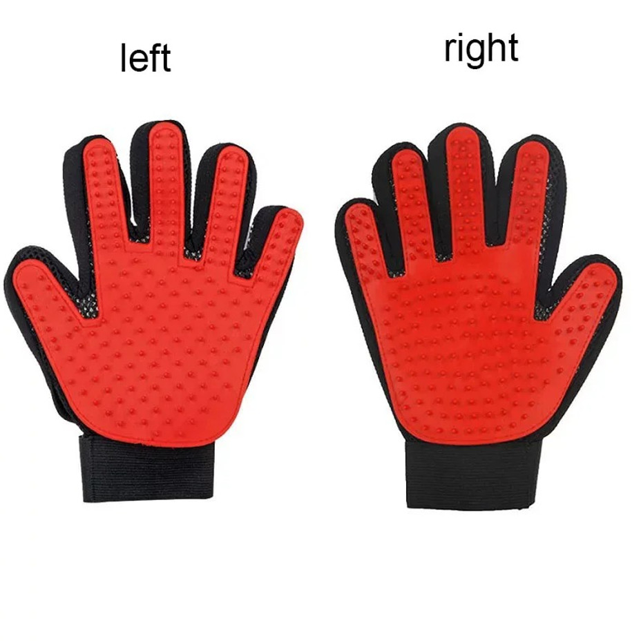1 pair Pet Hair Remover Glove Comb Dog Cat Grooming Deshedding Massage Brush