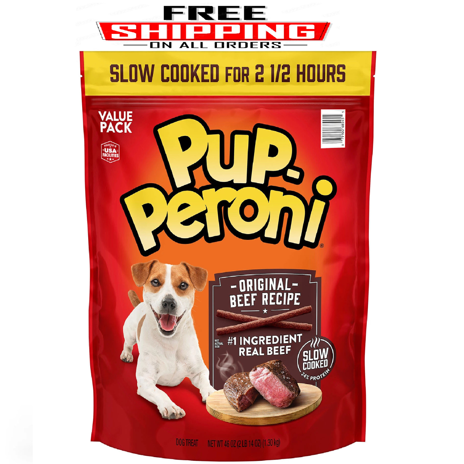Pup-Peroni Dog Snacks, Original Beef Flavor, 46 oz.