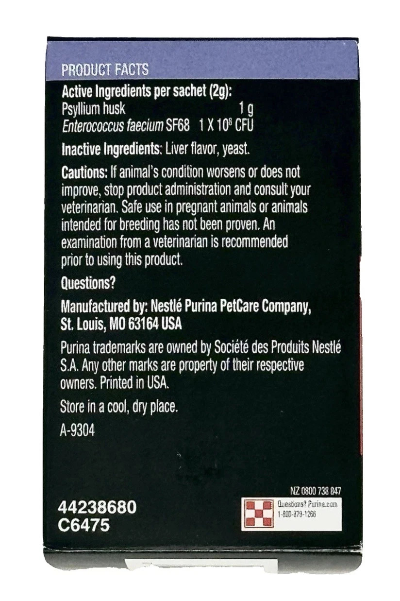 PURINA FortiFlora PRO Synbiotic Action Dog Probiotic Supplement 30packs