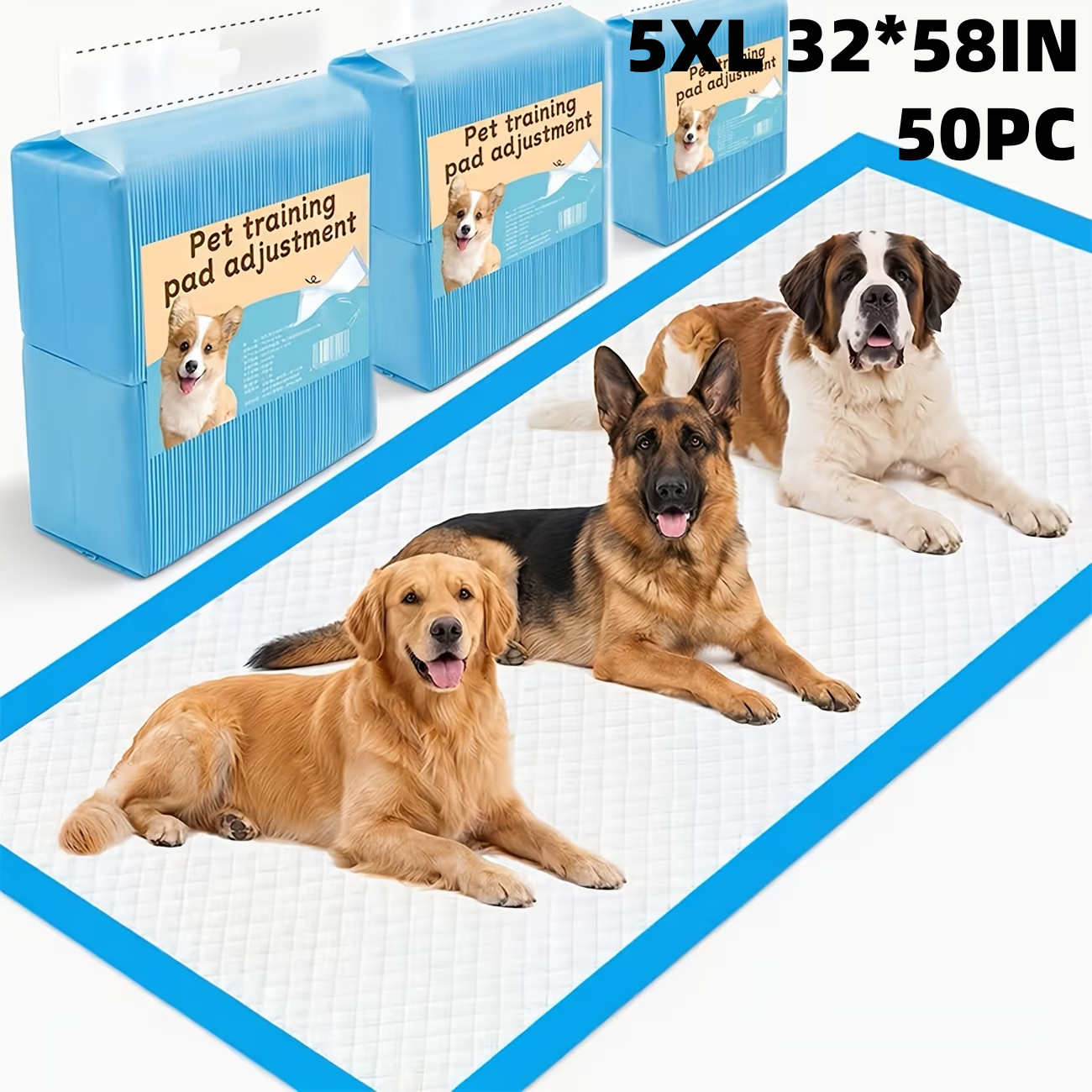 50/100PCS 32″ x 58″ Extra-large size Housebreaking Dog PEE Pads