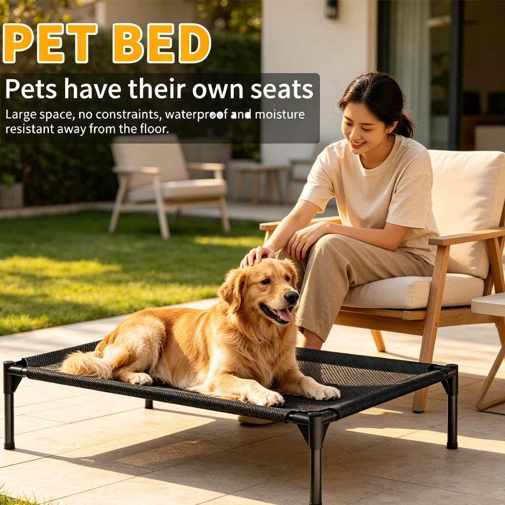 Elevated Dog Bed Pet cot for Large Dog Portable Raised Dog Cot Indoor and Outd