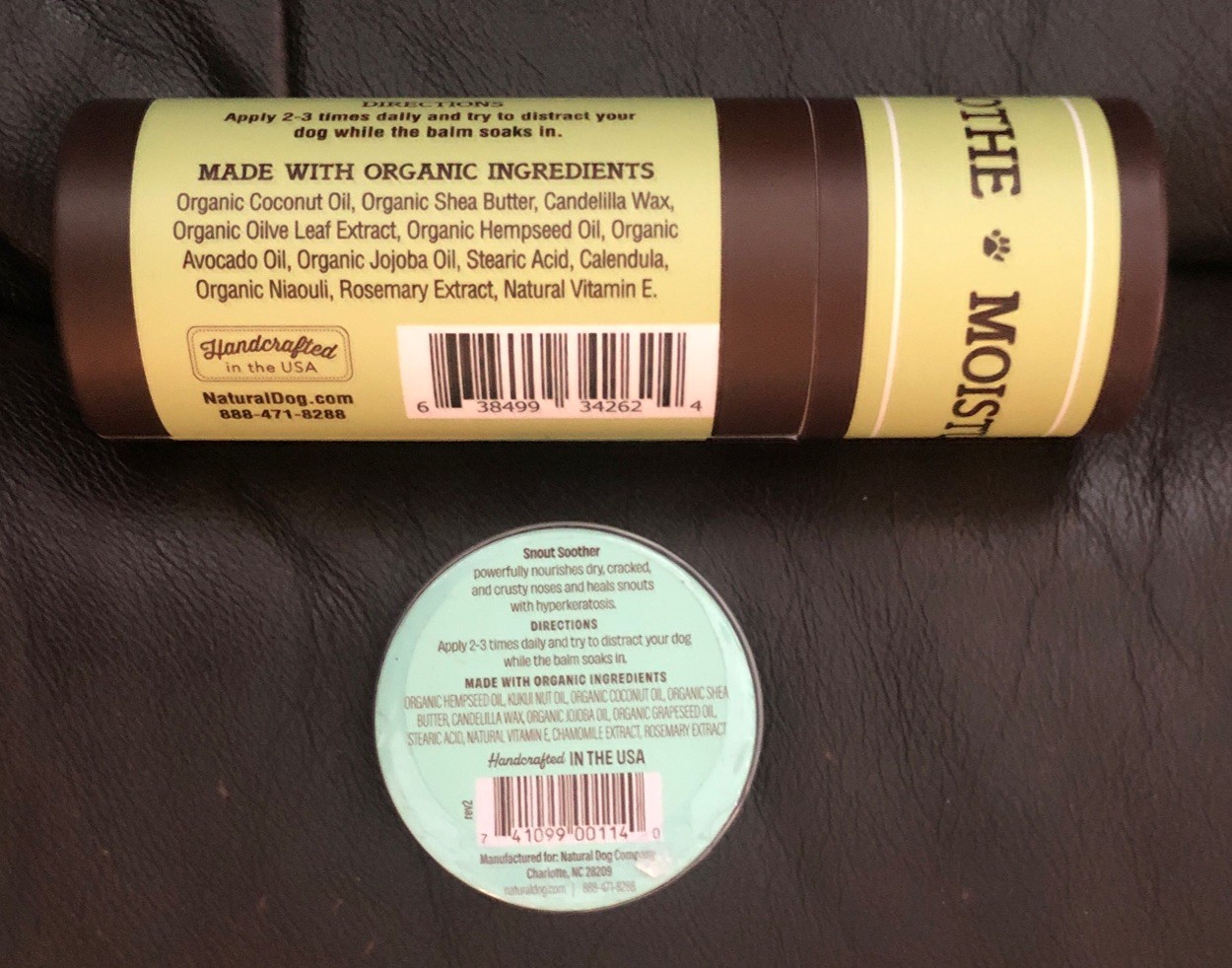 Natural Dog Company 2oz Skin Soother Stick Balm & Snout Soother 1oz for Dogs-NEW