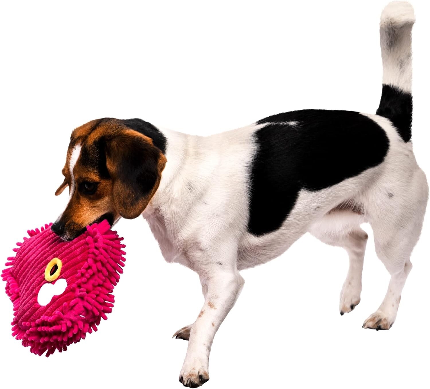 goDog PlayClean Germs Squeaky Plush Dog Toy with Odor-Eliminating Essential Oils