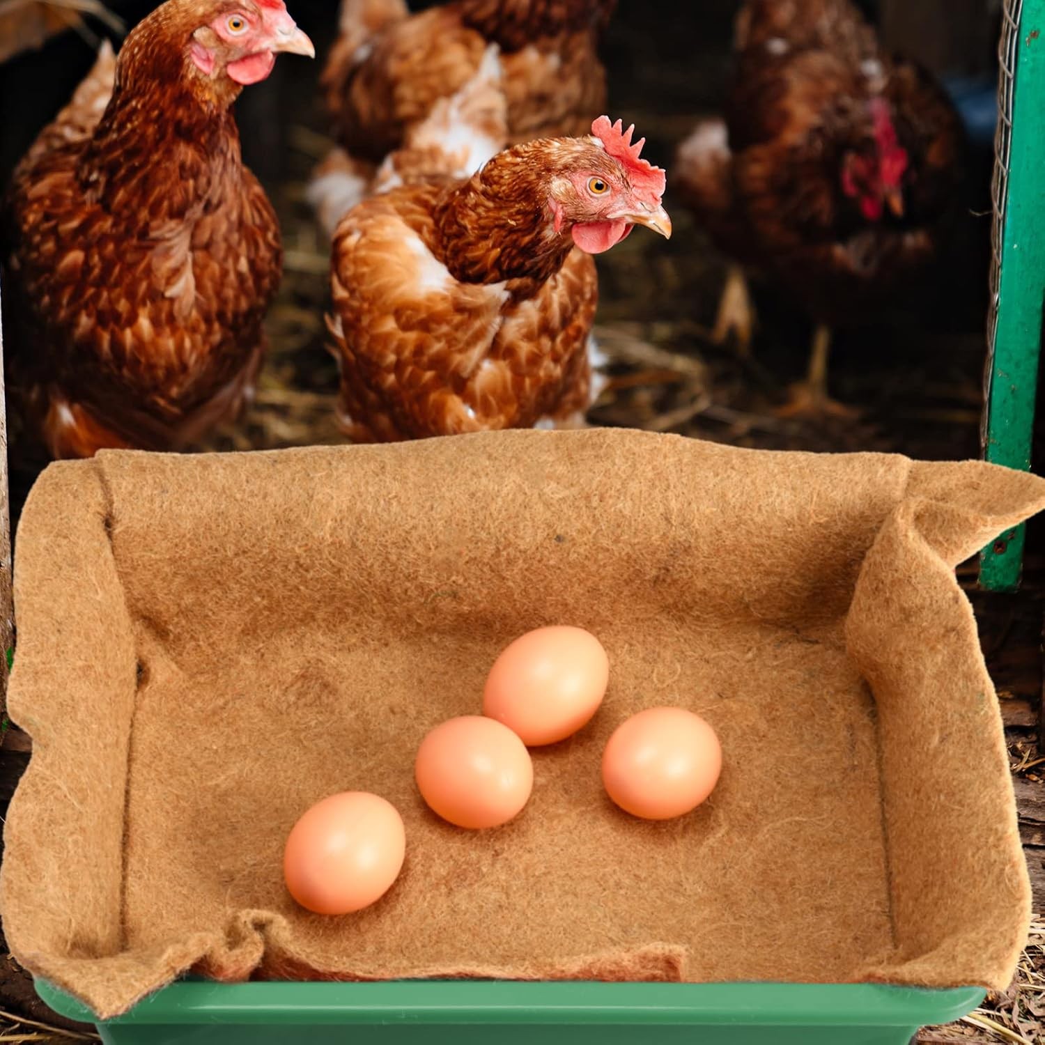 Aoriher 24 Pack Natural Hemp Chicken Nesting as shown on the pictures