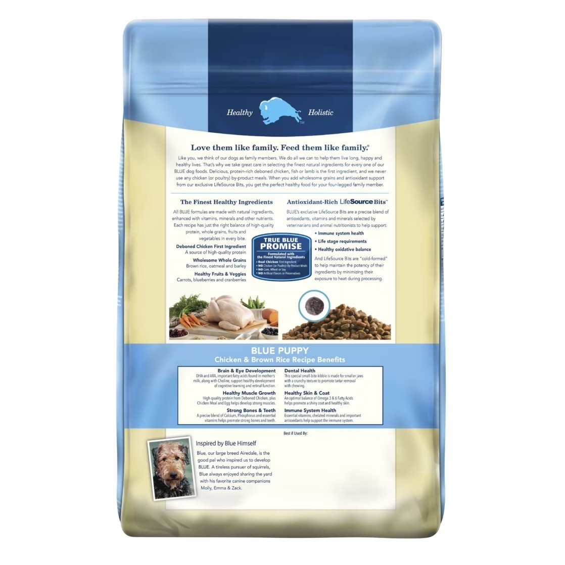 Blue Buffalo Life Protection Formula Puppy Dry Dog Food,Chicken &Brown Rice 15lb