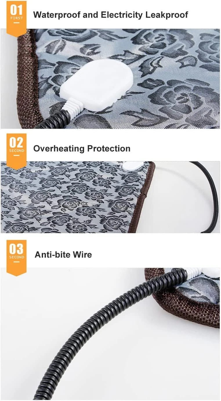 Waterproof Adjustable Pet Heating Pad for Cats Dogs Electric Heater Mat Warm Bed