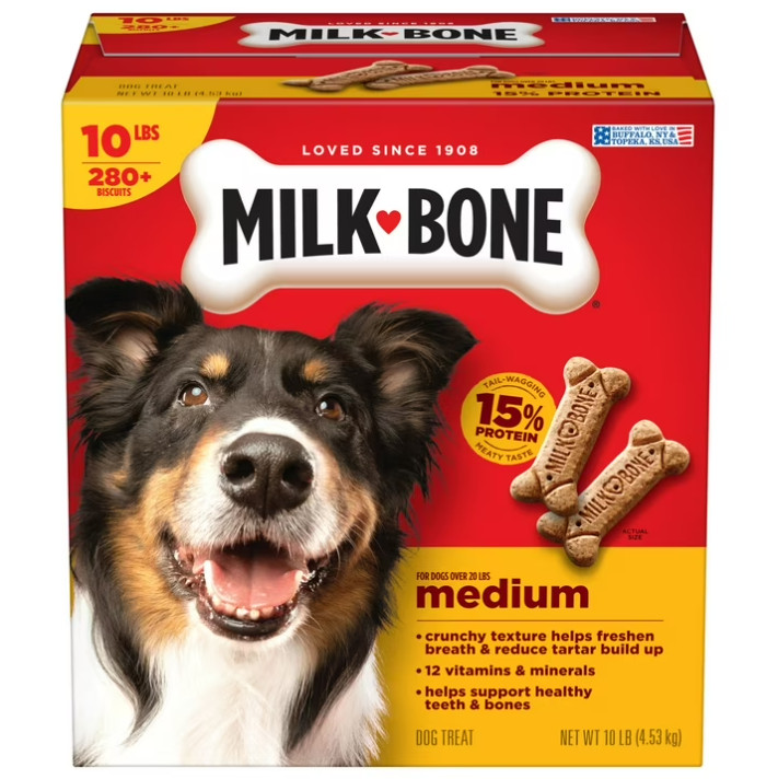 3 Box Milk Bone Original Biscuits, Medium Dog Treats, 10 Lb Box