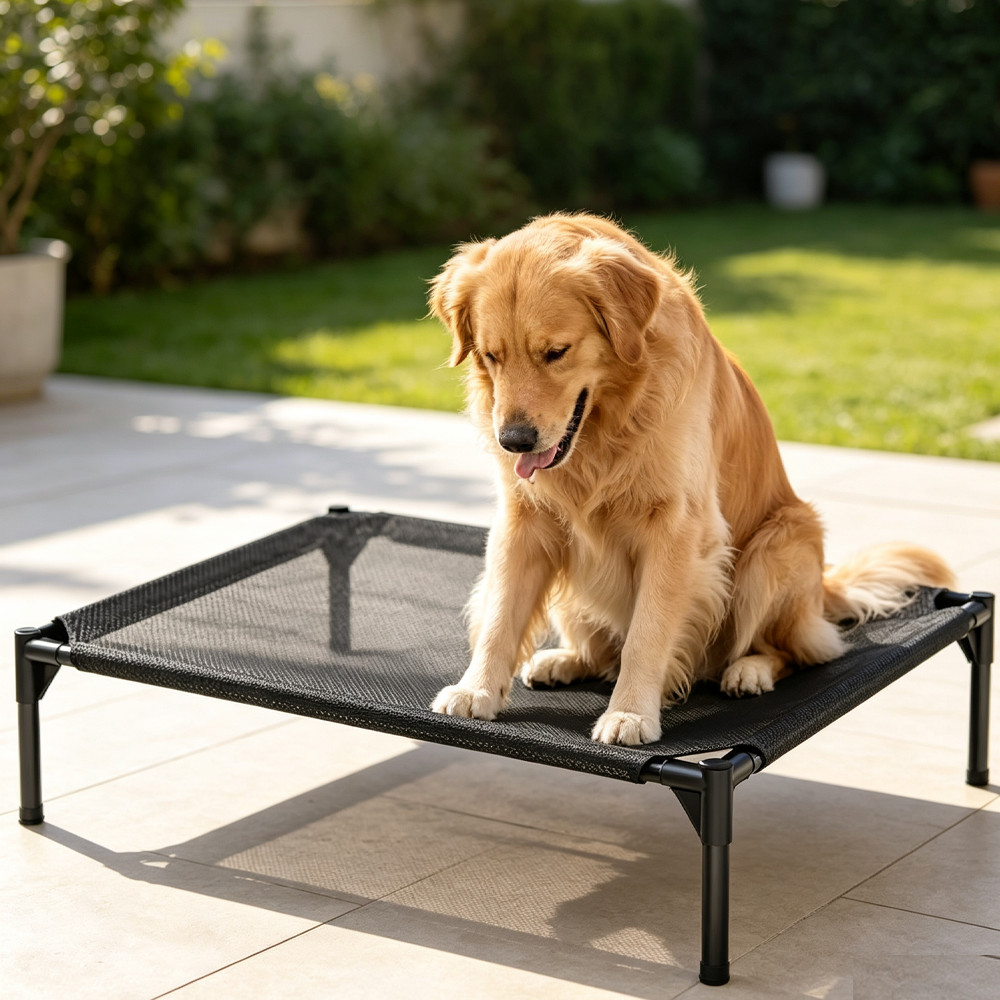 Elevated Dog Bed Pet cot for Large Dog Portable Raised Dog Cot Indoor and Outd