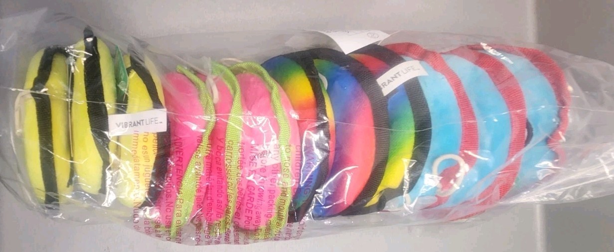 Lot of 12 Vibrant Life Fetch Buddy Squeaker Disc Dog Toy