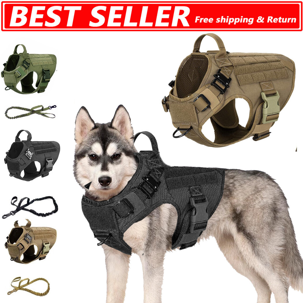 NEW Tactical Dog Vest Harness – Military K9 Dog Training Vest – Working Dog