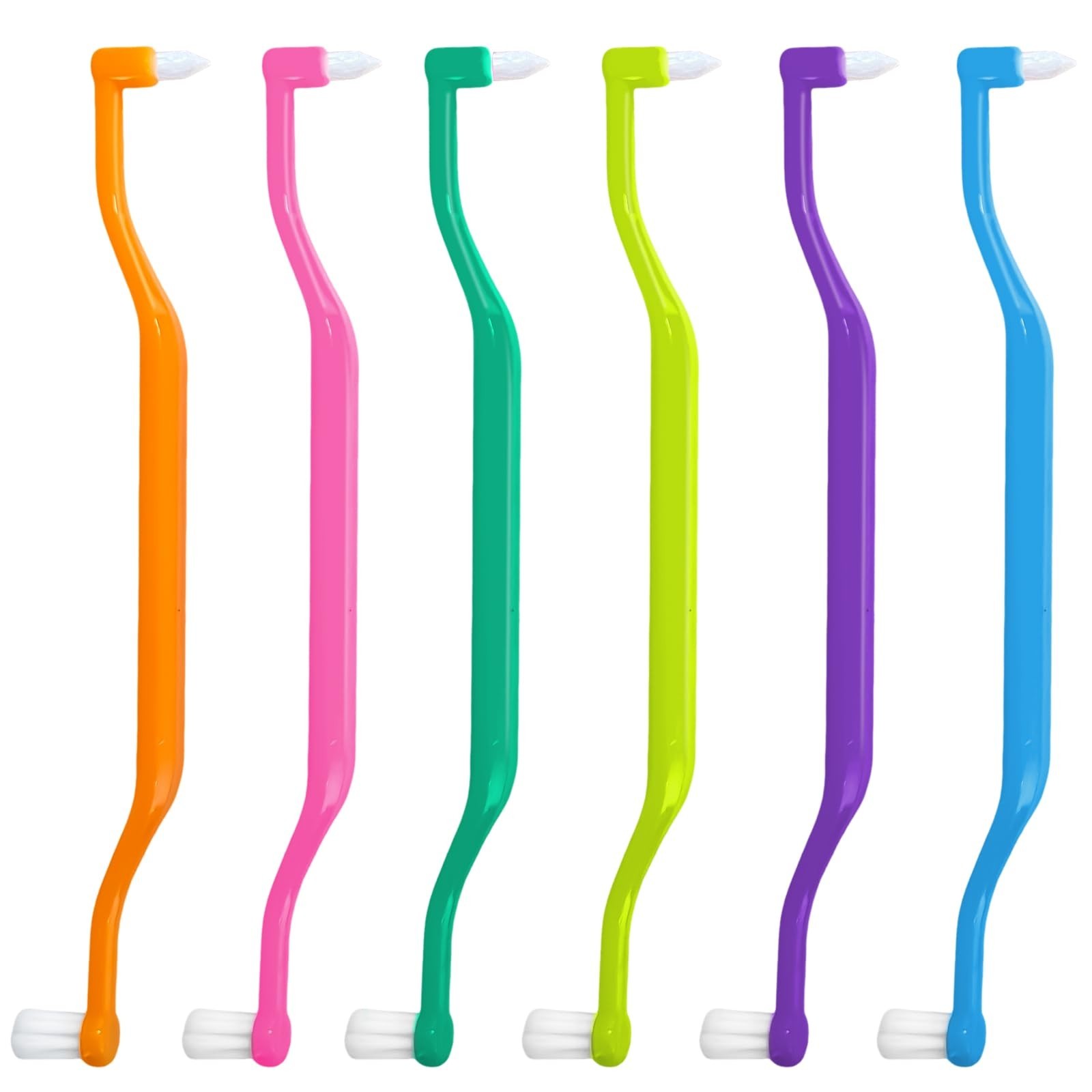 6 Pieces 2-in-1 Toothbrush with Interdental and Wisdom Teeth Brush Heads for …