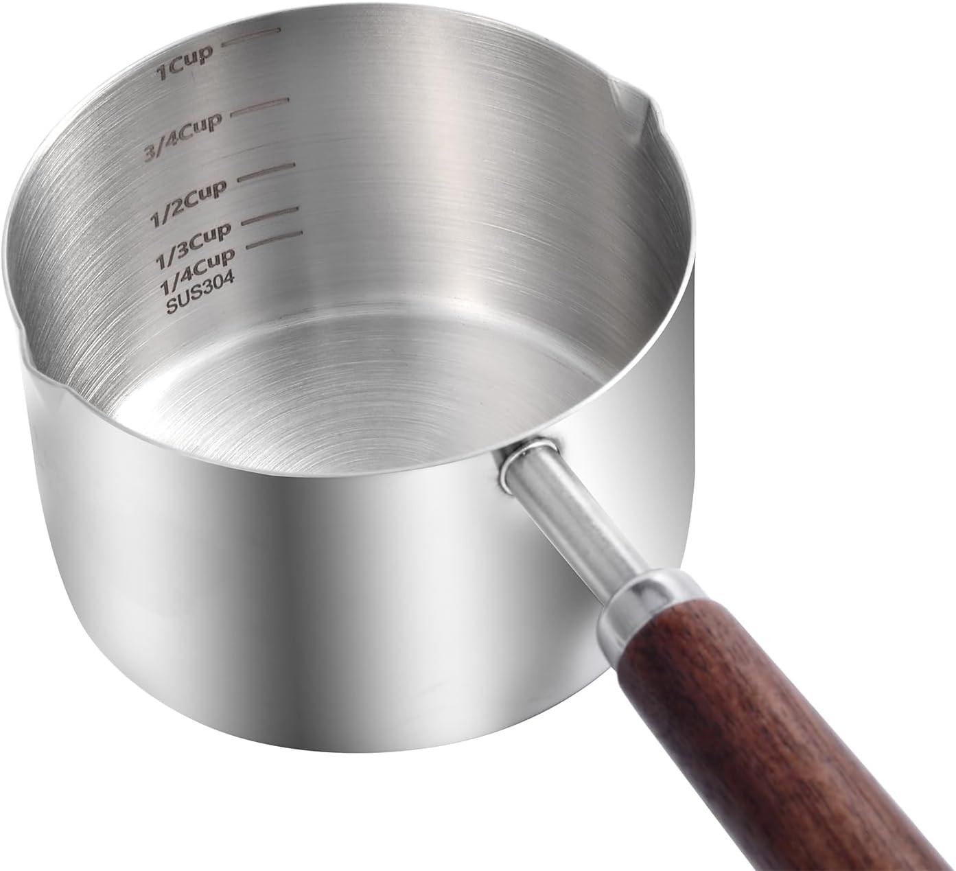 Dog Food Scoop, 1 Cup and 1/2 Cup, 304 Stainless Steel Pet Food Scoop Measuring