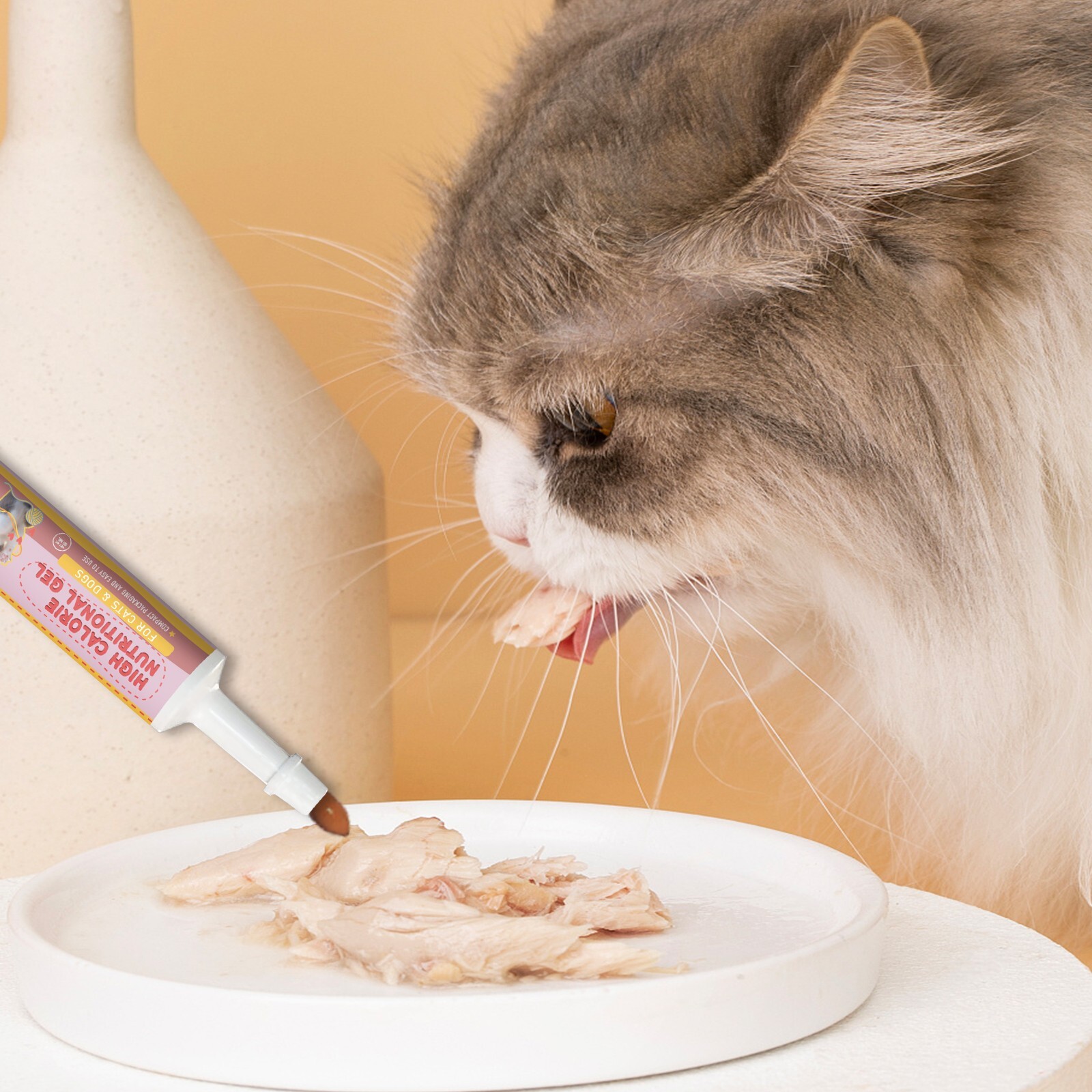 High Calorie Nutritional Gel for Cats and Dogs with Vitamin D for All Breeds