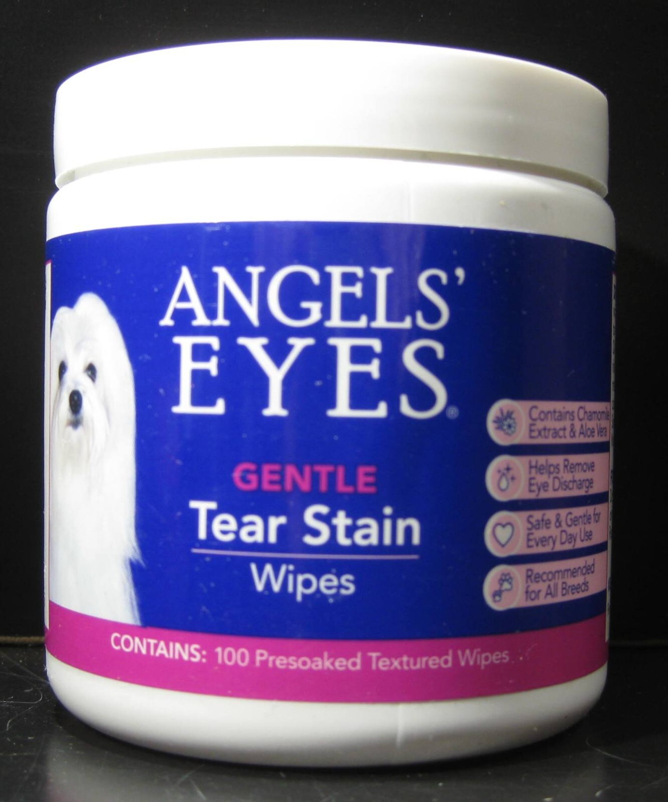 Angels’ Eyes Gentle Tear Stain Wipes for Dogs and Cats 100 Presoaked Exp. 2028+
